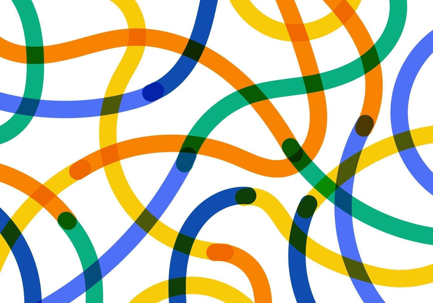 abstracte kleurrijke gewaagde lijnen doodle patroon op witte achtergrond vector