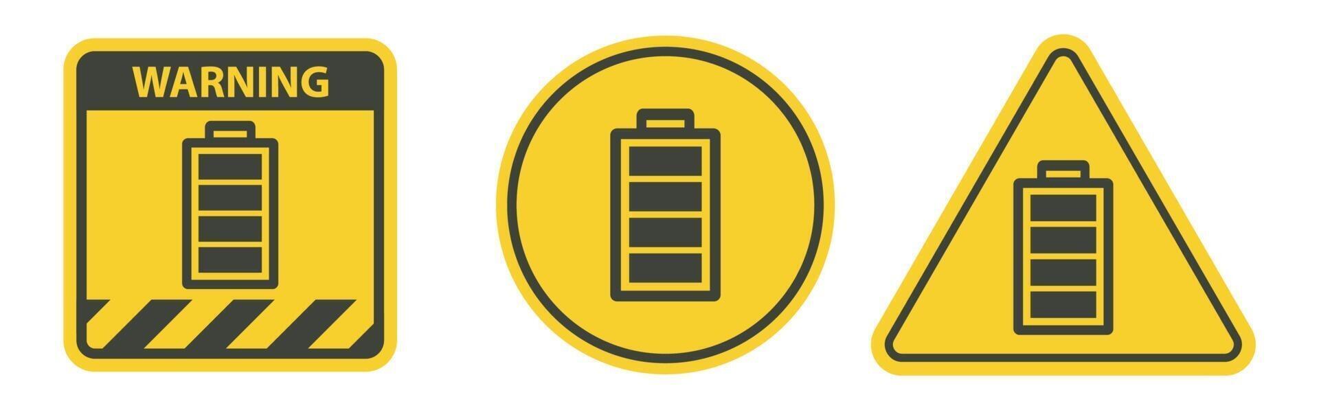 batterijpictogram teken isoleren op witte achtergrond, vectorillustratie vector