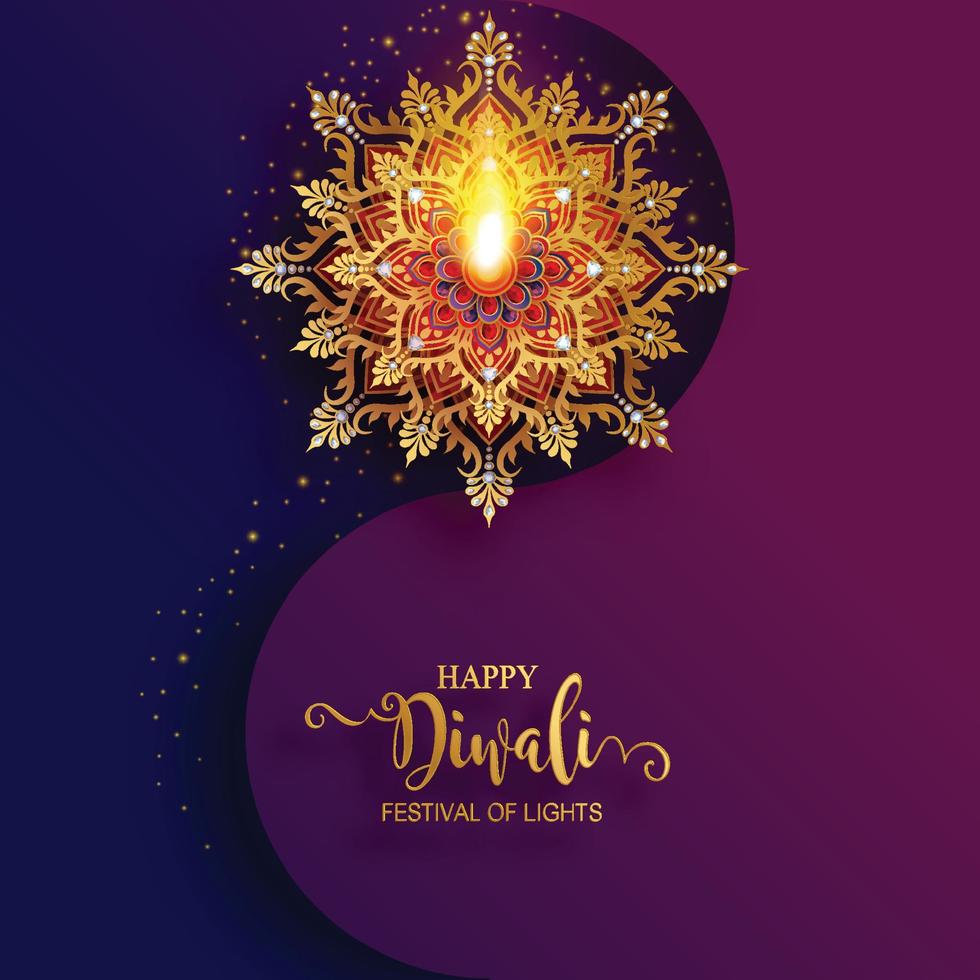 diwali, deepavali of dipavali het lichtfestival india vector