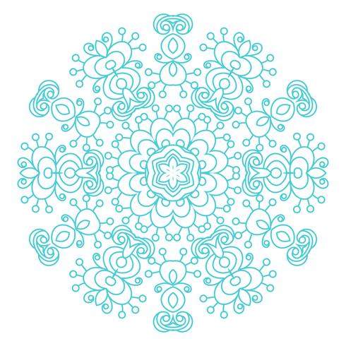 Ronde ornament vintage bloemen esoterische mandala. vector