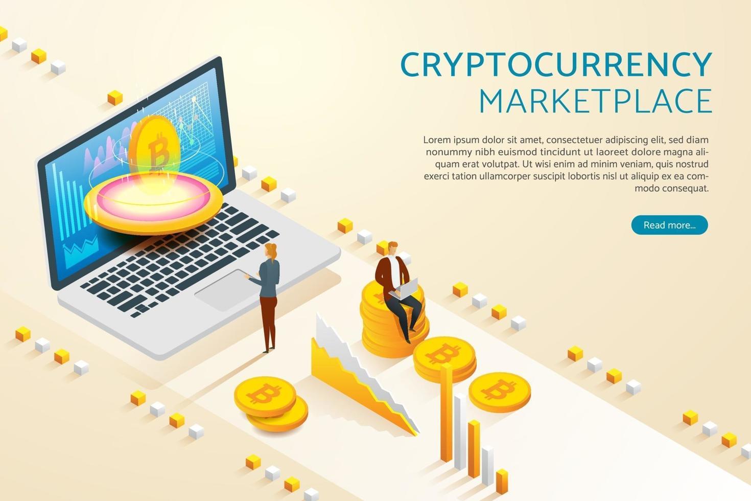 cryptocurrency bitcoin blockchain-technologie. vector