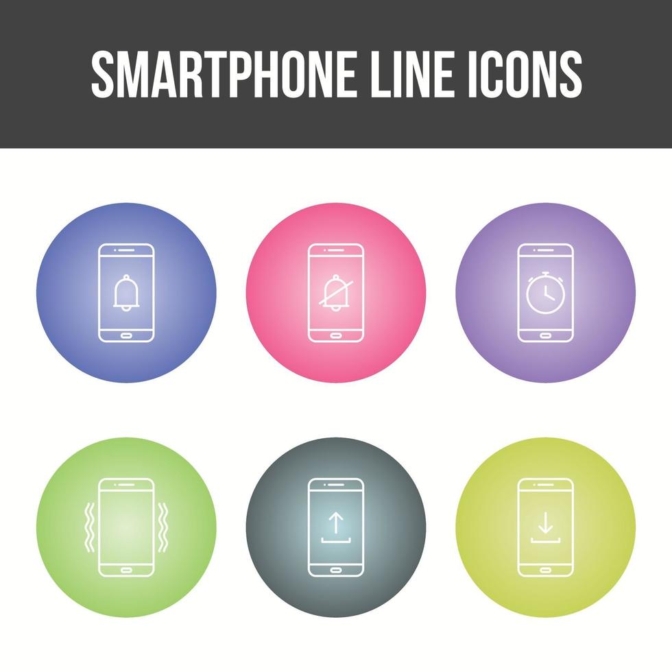 smartphone en mobiele apps vector icon set