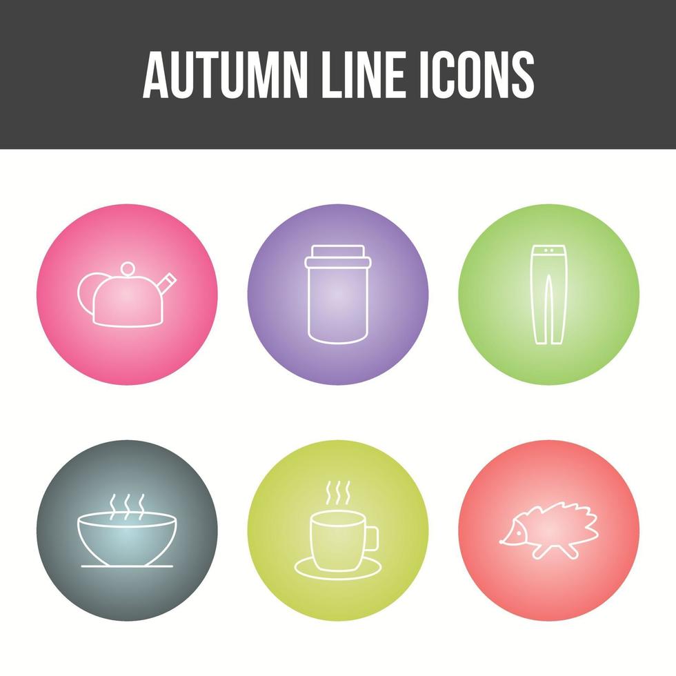 unieke herfst vector icon set