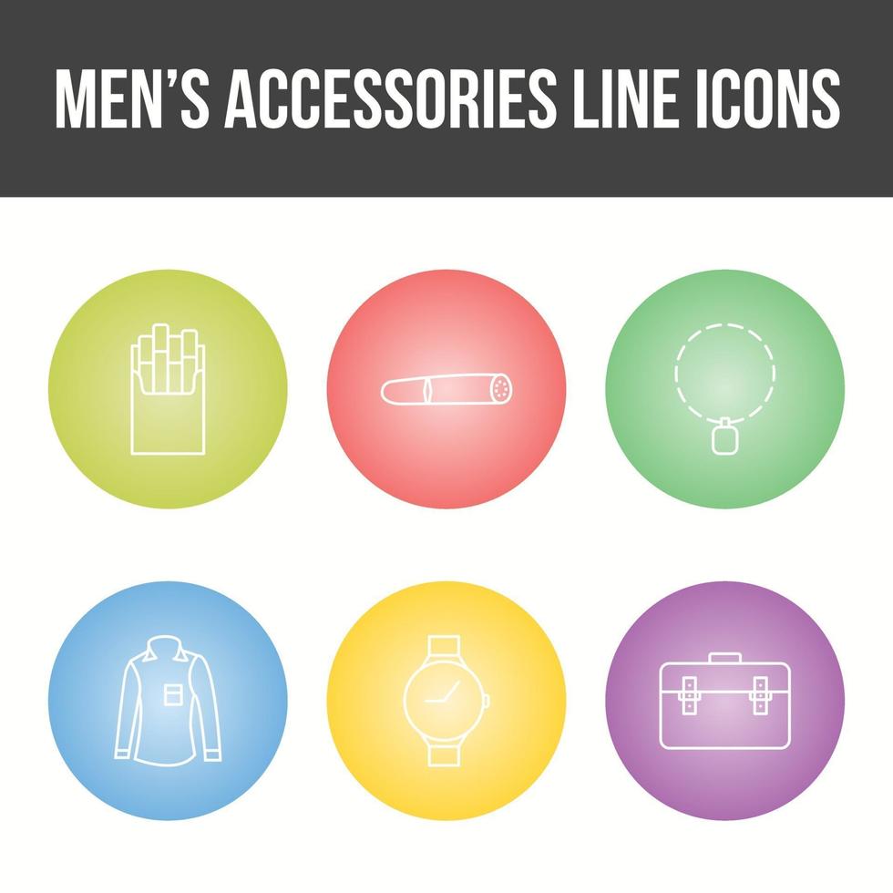 herenaccessoires vector icon set