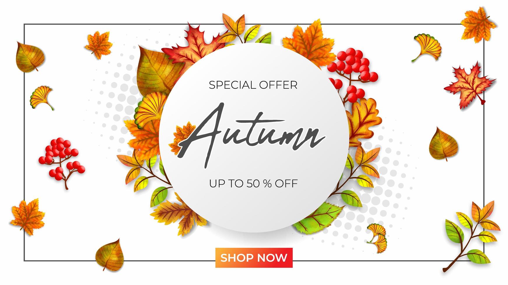 herfst speciale verkoop vector illustratie witte achtergrond