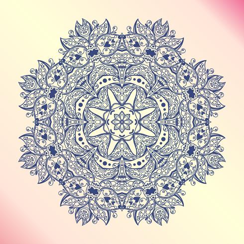 Mandala. Bloemen vintage ronde amulet tattoo vector