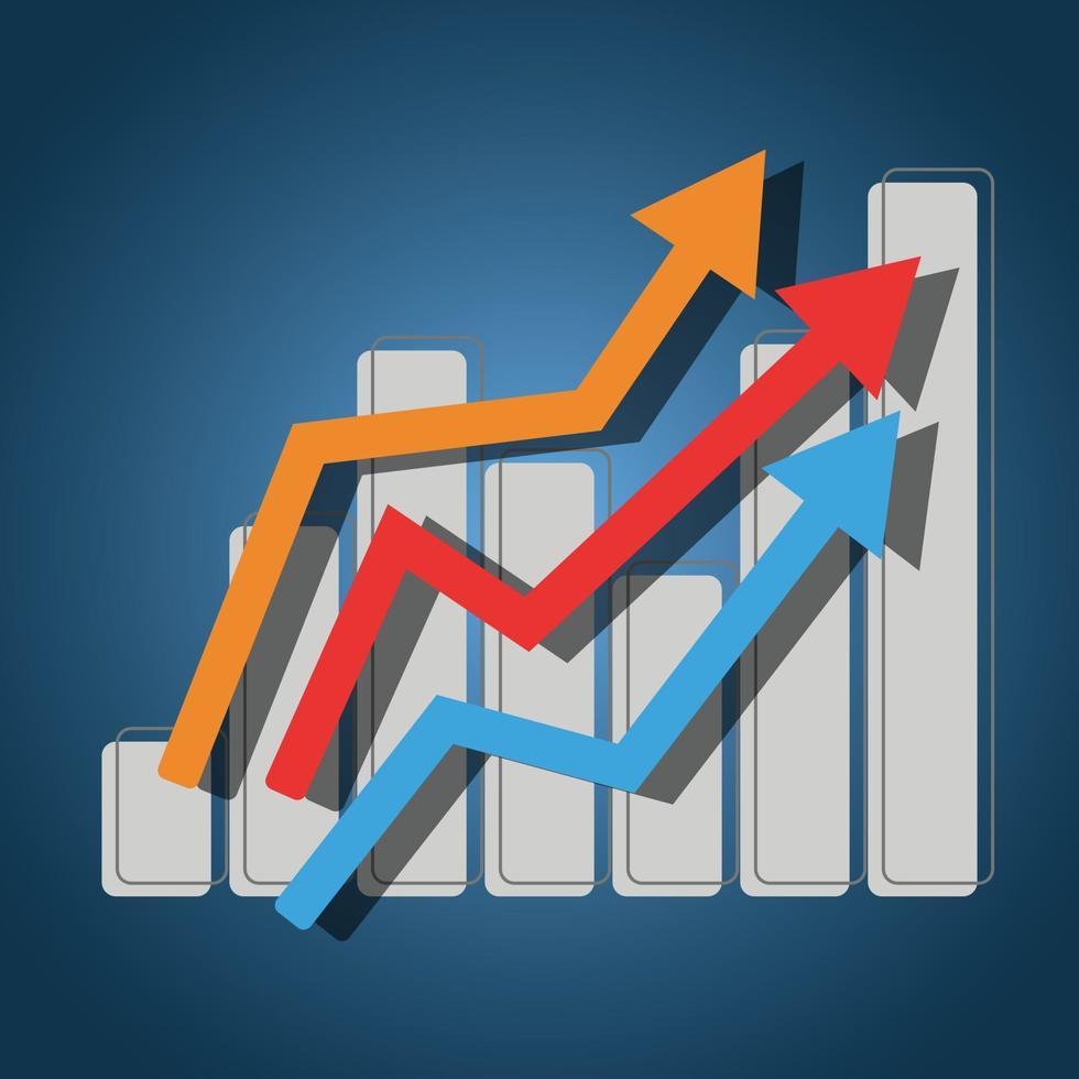 zakelijke financiën en investeringsgroei concept icoon vector