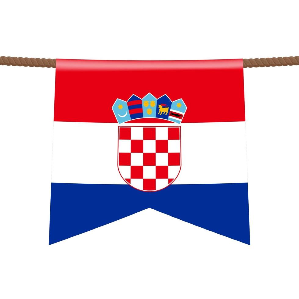 kroatië nationale vlaggen hangt aan het touw. vector