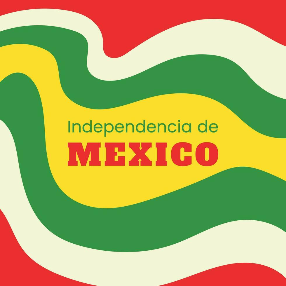vector vlak ontwerp Mexico onafhankelijkheid dag concept sjabloon