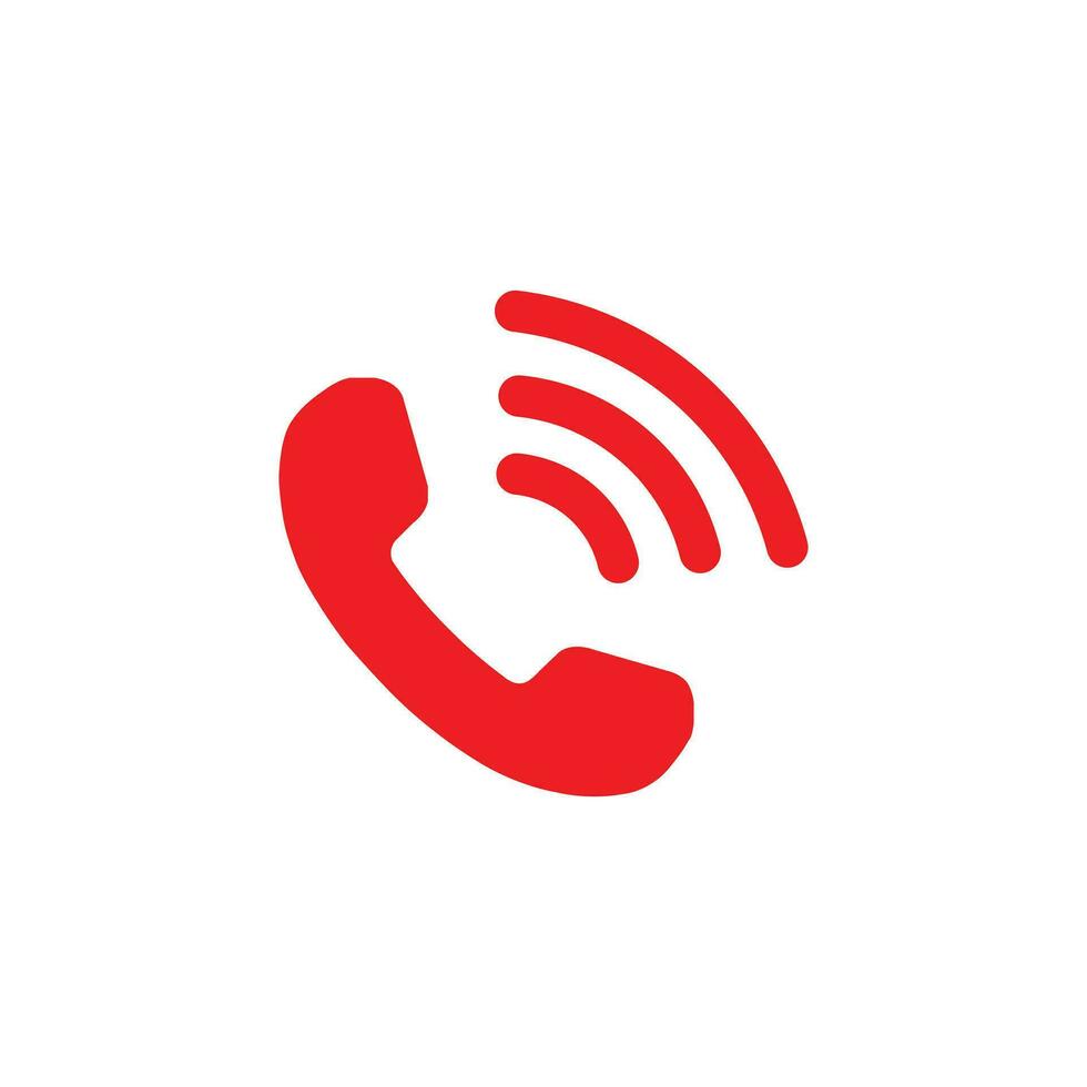 rood rinkelen telefoon icoon vector. telefoon icoon symbool geïsoleerd Aan wit achtergrond. telefoontje icoon vector