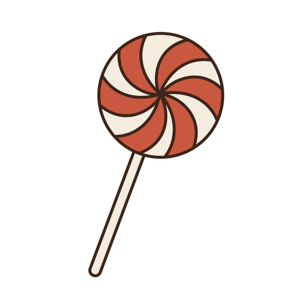 geïsoleerd lolly. vector illustratie van element van Kerstmis en feestelijk evenementen lolly snoep zuignap voor kinderen