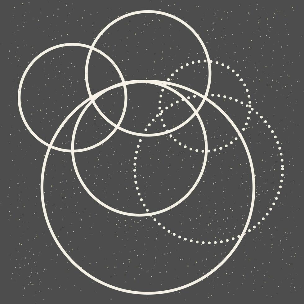 ronde cirkel vorm icoon minimalistische grafisch monochroom poster sjabloon vector