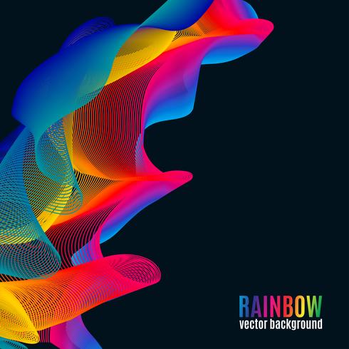 Rainbow Lines vector achtergrond