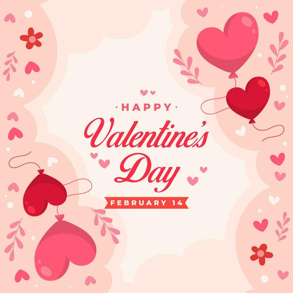 gelukkig Valentijnsdag dag. Valentijnsdag dag illustratie vector achtergrond. vector eps 10