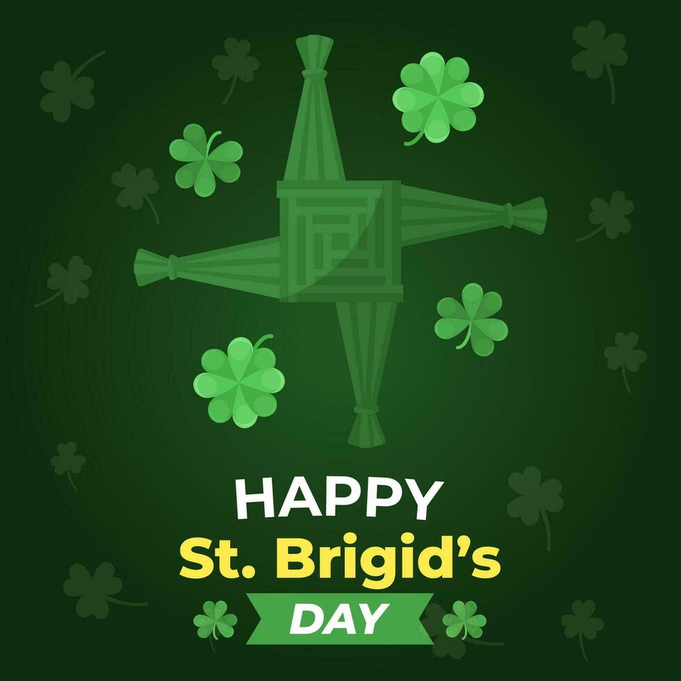 gelukkig st. brigid's dag. de dag van Ierland illustratie vector achtergrond. vector eps 10