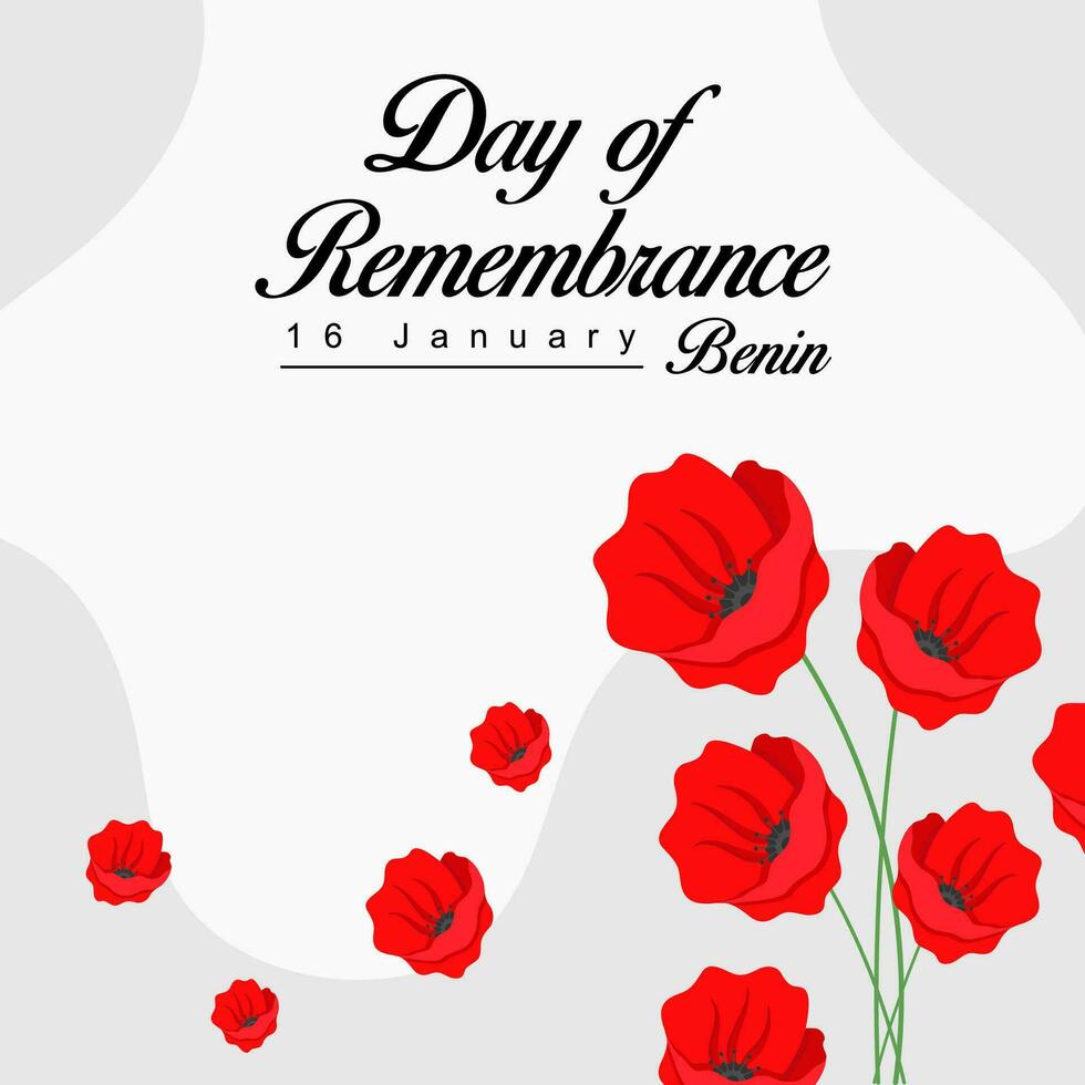 dag van herinnering Benin. de dag van Benin illustratie vector achtergrond. vector eps 10