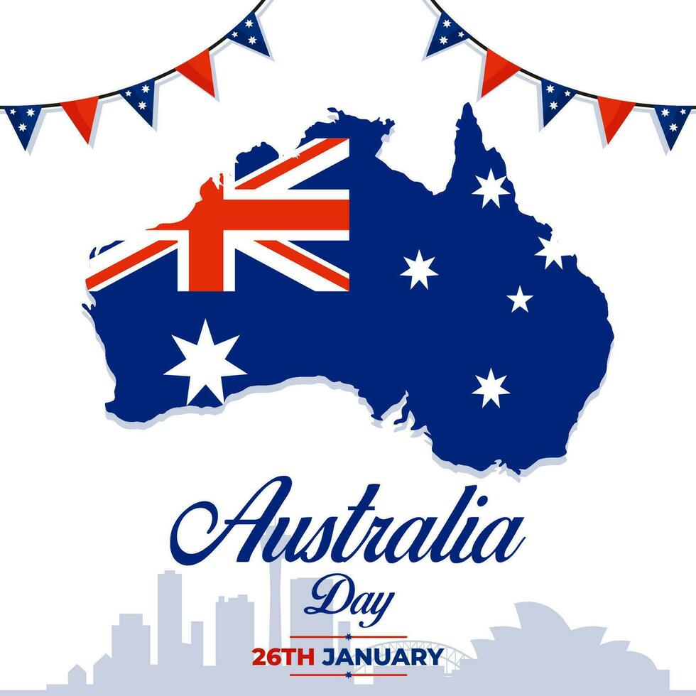 gelukkig Australië dag. de dag van Australië illustratie vector achtergrond. vector eps 10