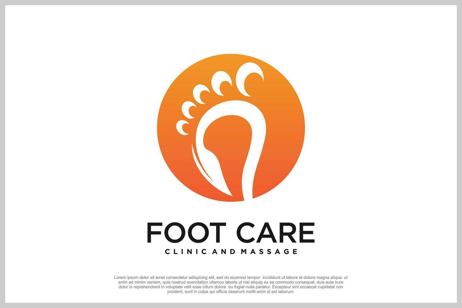 reflexologie logo ontwerp met podologie en voet kliniek uniek concept premie vector