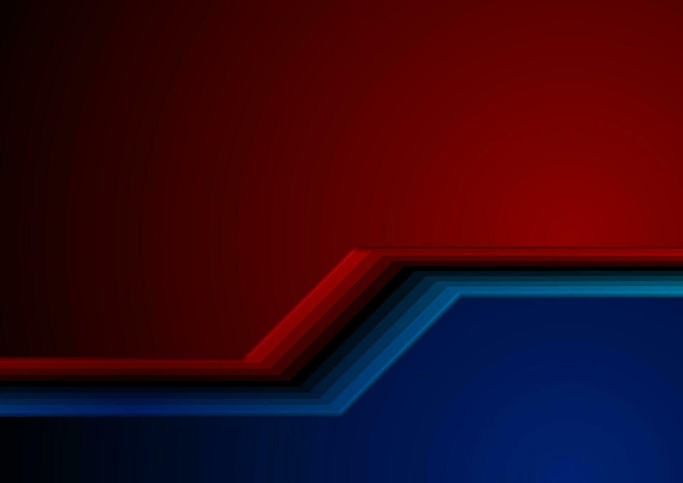 donker blauw en rood technologie meetkundig abstract achtergrond vector