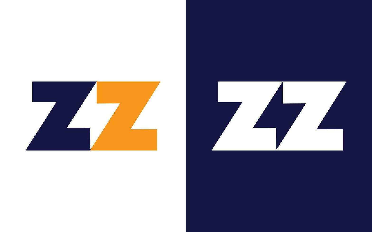 zz brief logo ontwerp vector