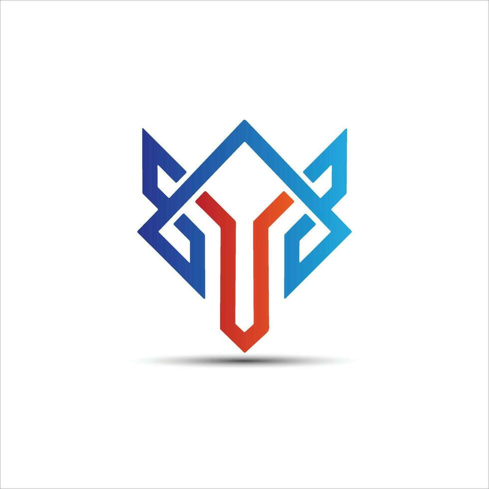 mijn brief creatief logo ontwerp vector