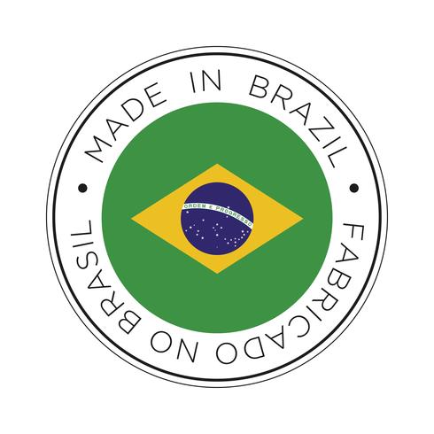 Gemaakt in Brazilië vlagpictogram. vector