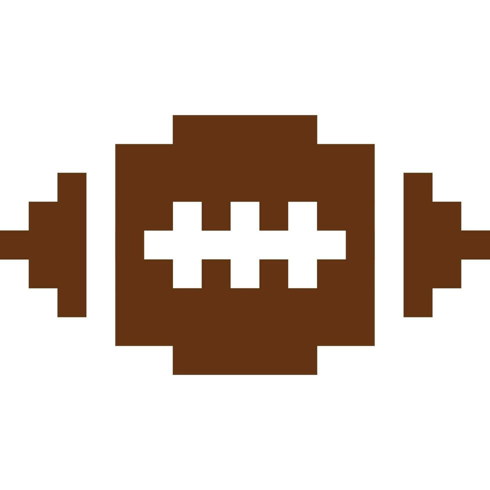 rugby tekenfilm icoon in pixel stijl vector