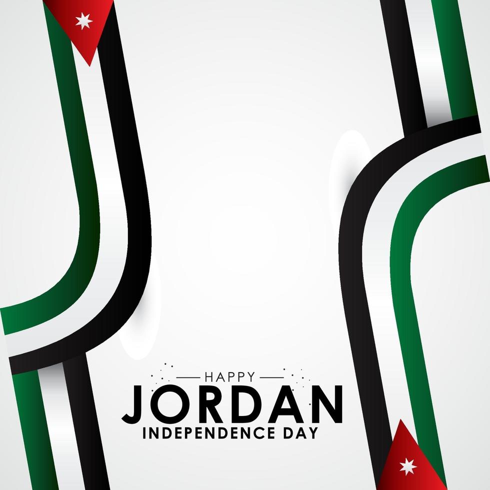 gelukkige onafhankelijkheidsdag ontwerpachtergrond van Jordanië vector