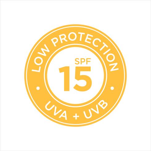 UV, bescherming tegen de zon, lage SPF 15 vector