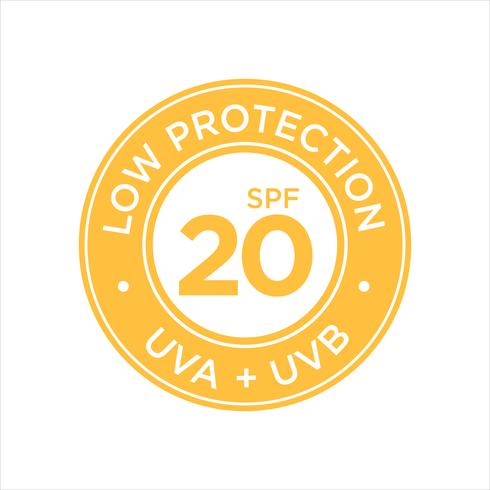 UV, zonwering, lage SPF 20 vector