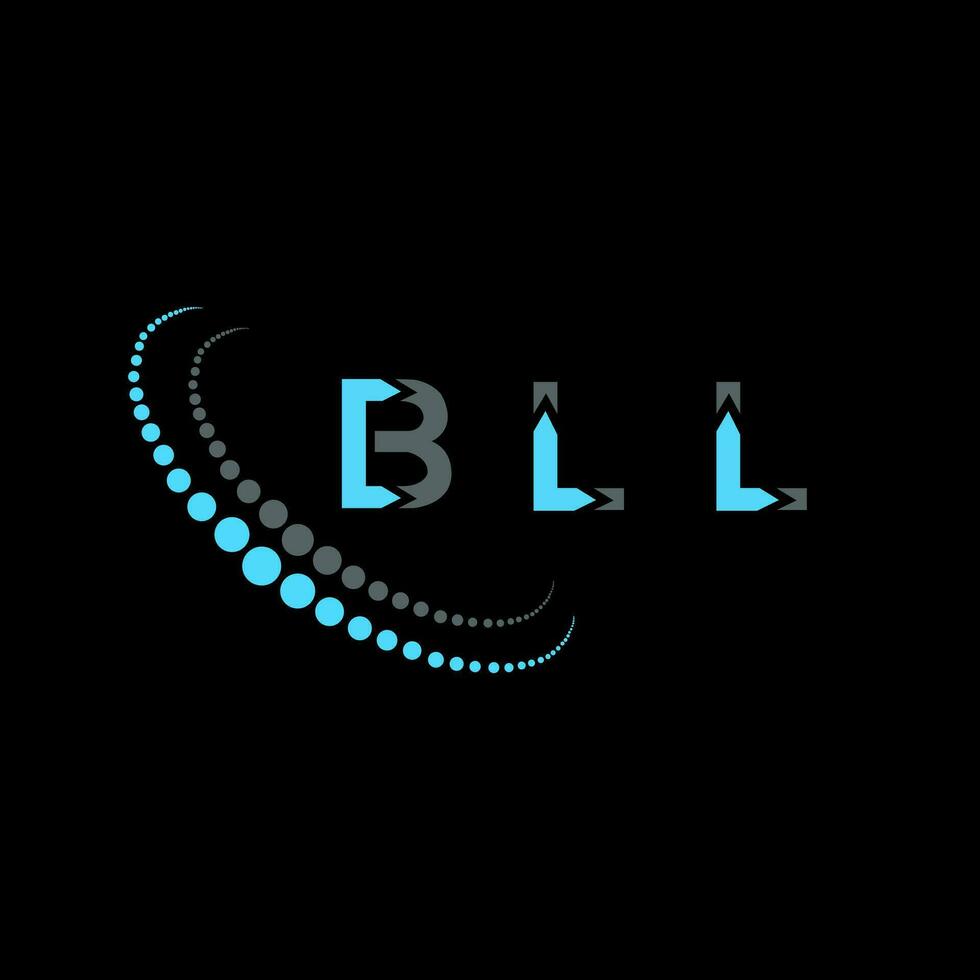 bll brief logo creatief ontwerp. bll uniek ontwerp. vector