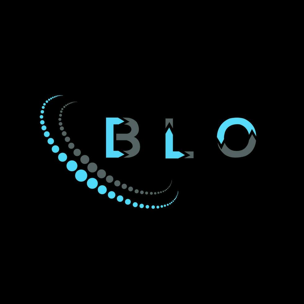 blo brief logo creatief ontwerp. blo uniek ontwerp. vector