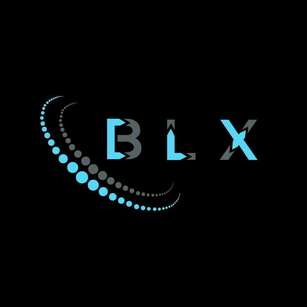 blx brief logo creatief ontwerp. blx uniek ontwerp. vector