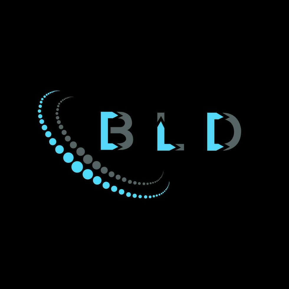 bld brief logo creatief ontwerp. bld uniek ontwerp. vector