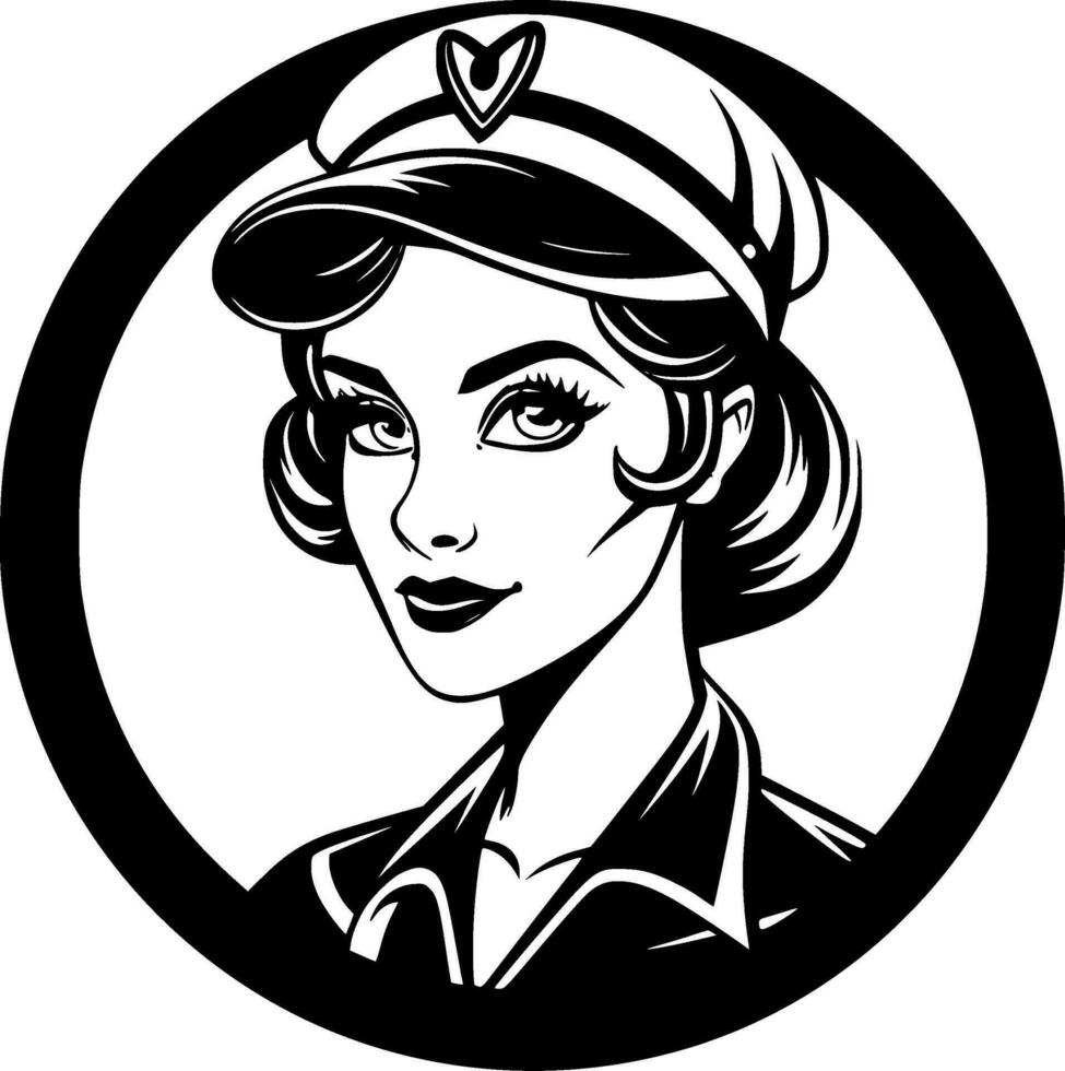 verpleegster - hoog kwaliteit vector logo - vector illustratie ideaal voor t-shirt grafisch