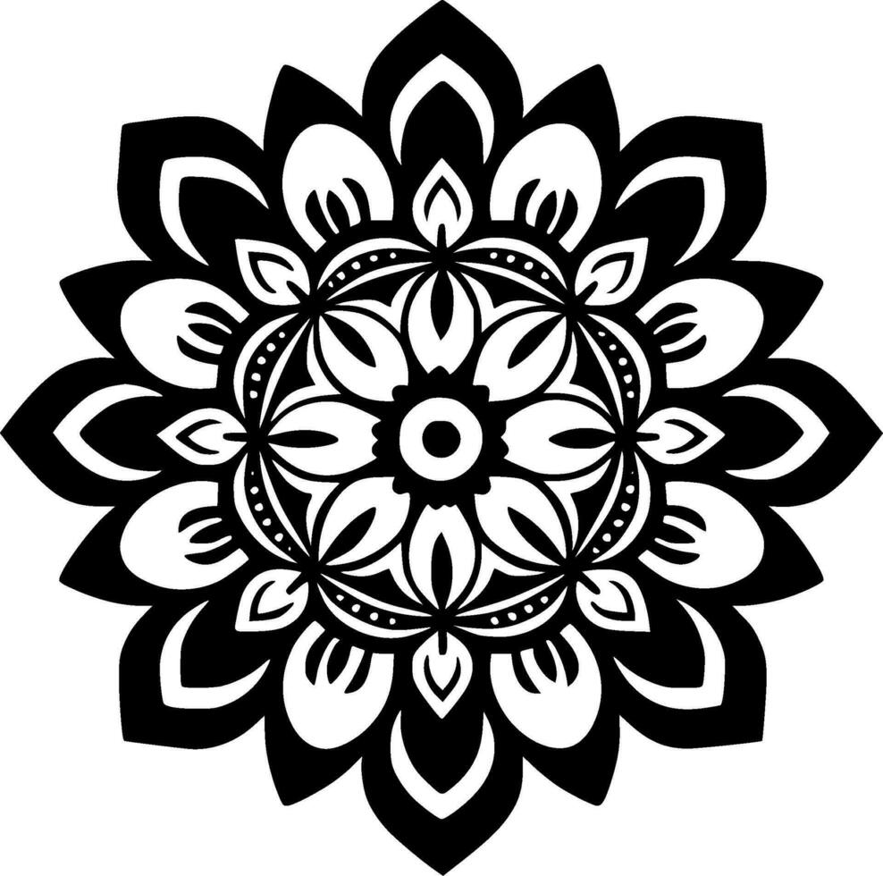 mandala - minimalistische en vlak logo - vector illustratie