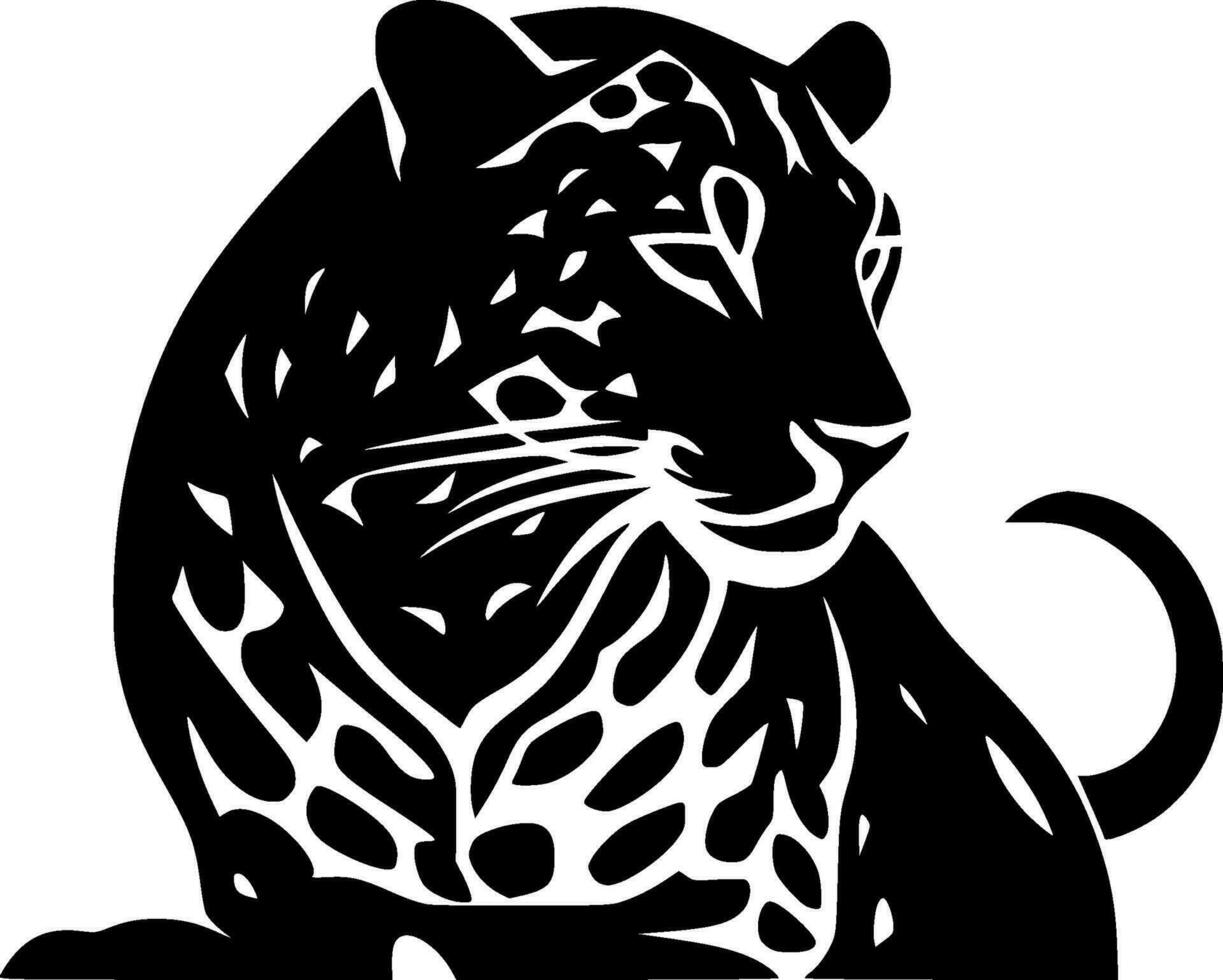 luipaard, minimalistische en gemakkelijk silhouet - vector illustratie