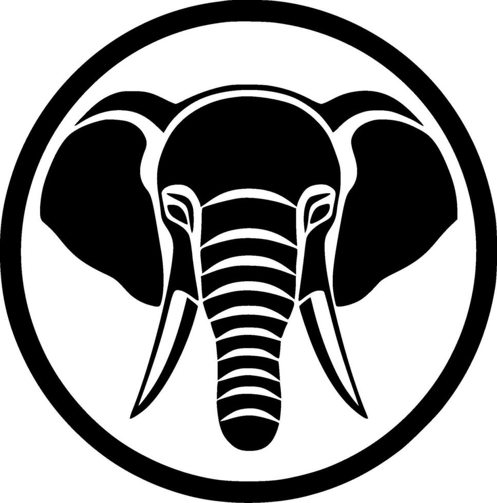 olifant - minimalistische en vlak logo - vector illustratie