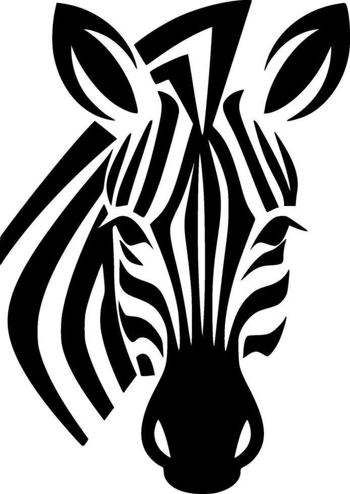 zebra, minimalistische en gemakkelijk silhouet - vector illustratie