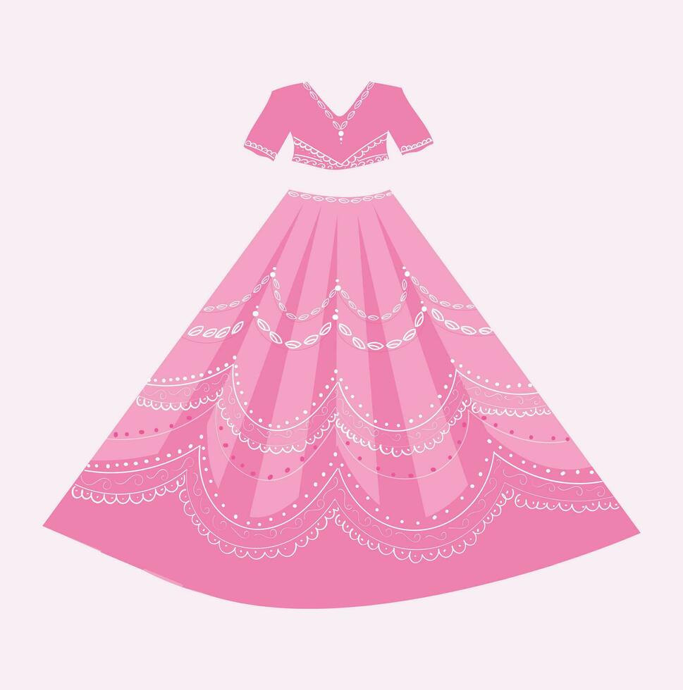 bruids Lehenga vector