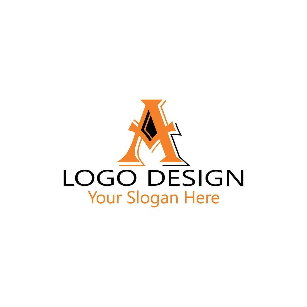 uniek luxe minimaal alfabet brief een logo. minimalistische Engels brief een logo elementen. professioneel bedrijf logo. gemakkelijk een logo. typografie een logo ontwerp element. vector