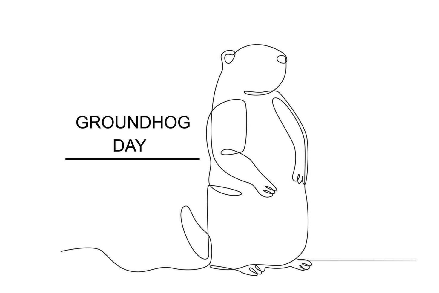 een groundhog stond uit van haar hol vector