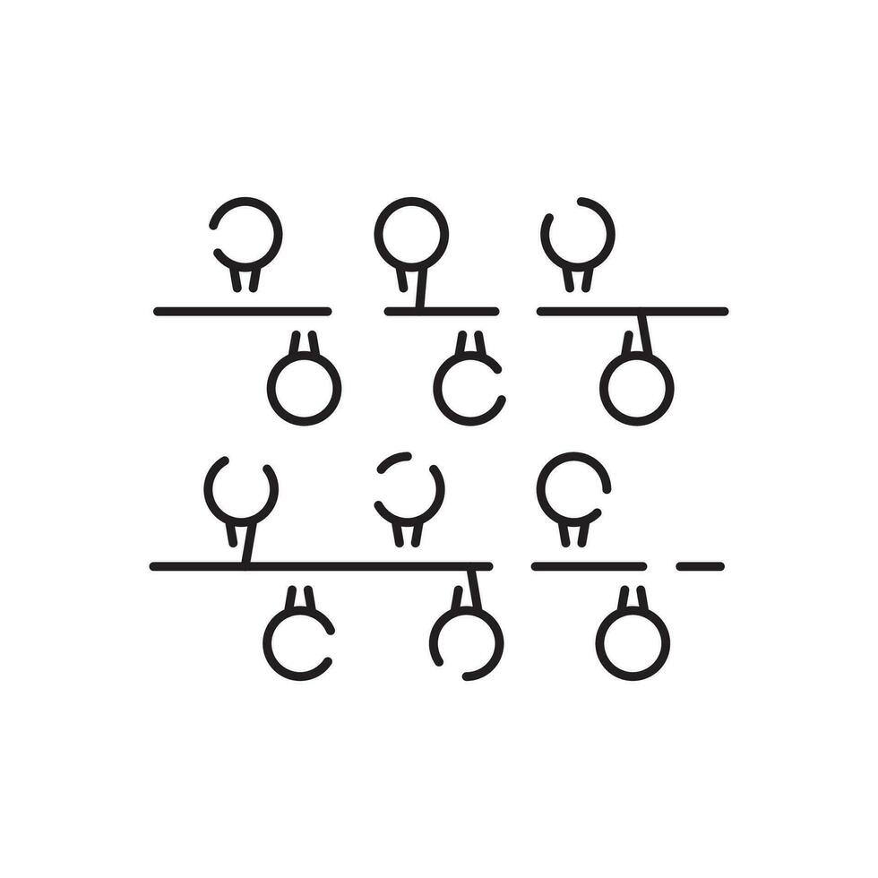 Kerstmis licht lineair icoon. lichten zijn vaak gebruikt voor decoratie in viering. contour symbool. vector geïsoleerd schets tekening. gelukkig nieuw jaar.