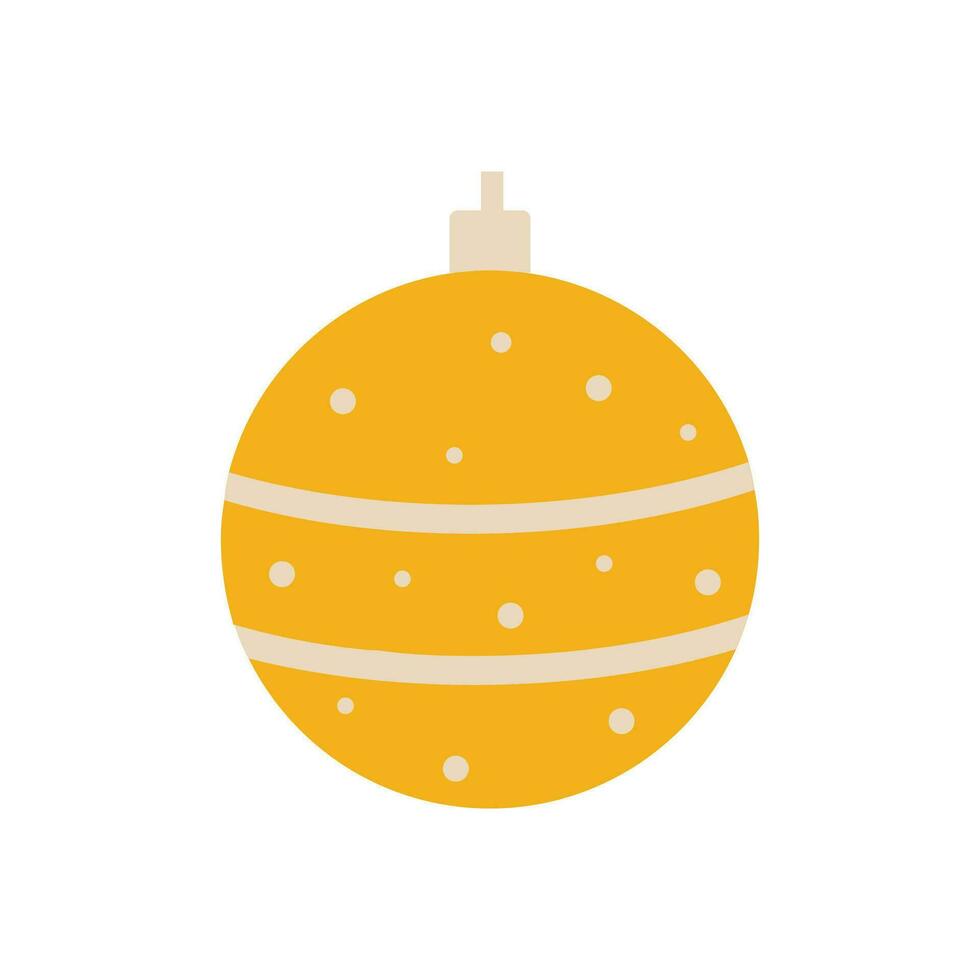 Kerstmis bal vector vlak vorm geven aan. vrolijk kerstmis. wit achtergrond. geïsoleerd. vlak ontwerp stijl. vector illustratie.