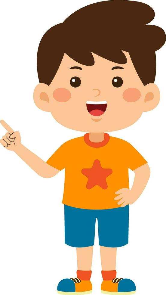 schattig weinig kind jongen vector illustratie