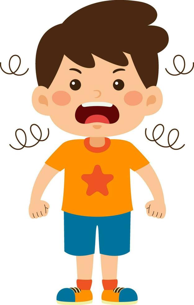 schattig weinig kind jongen vector illustratie