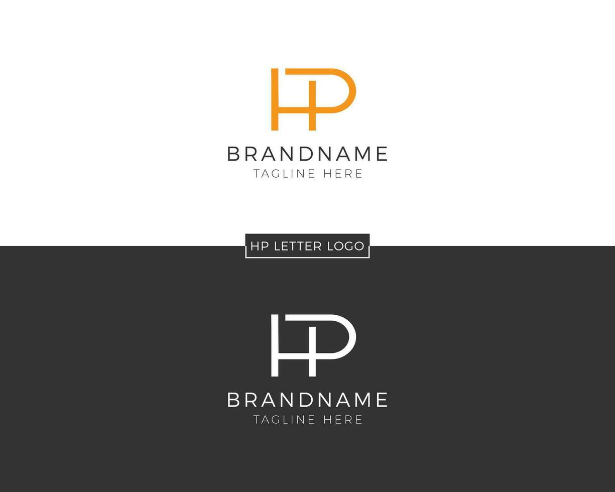 hp brief logo ontwerp. modern en minimaal ph brieven icoon vector