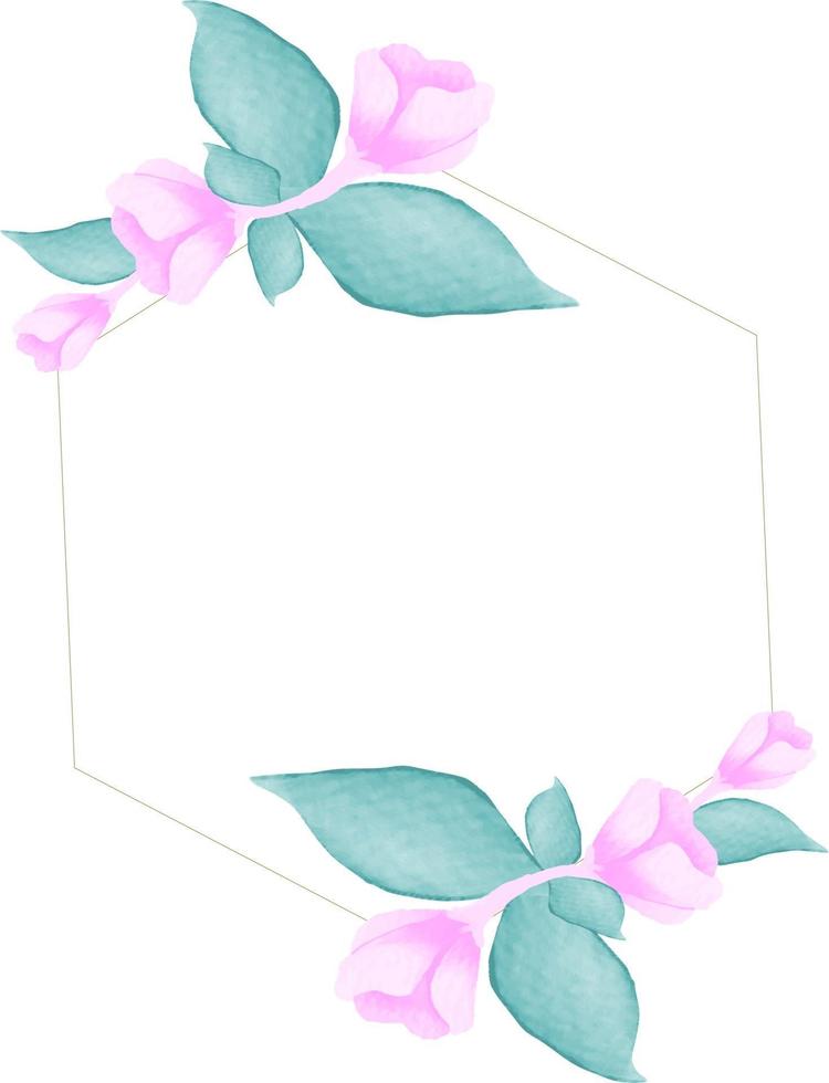 aquarel bloemen frame vector