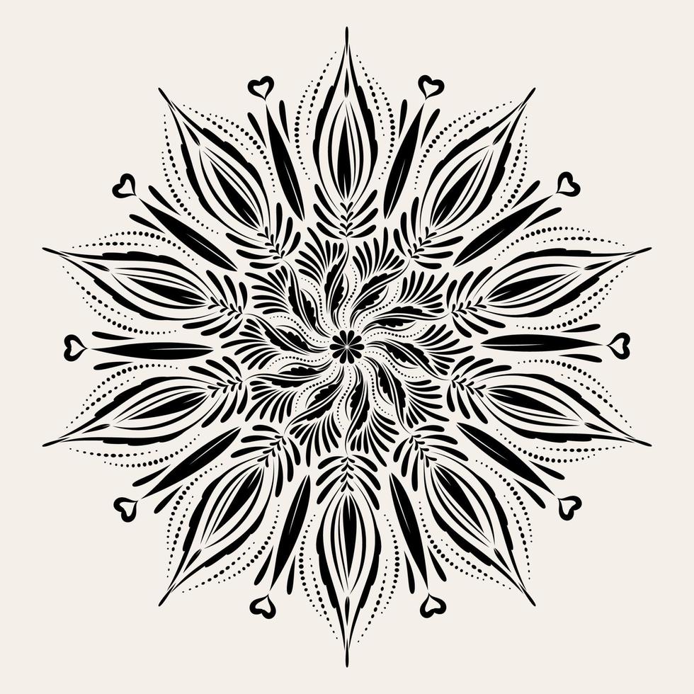 vectormandala. decoratief rond element in boho-stijl. vector