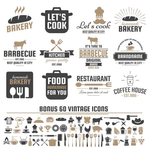 Vintage Retro Vector Labels voor banner